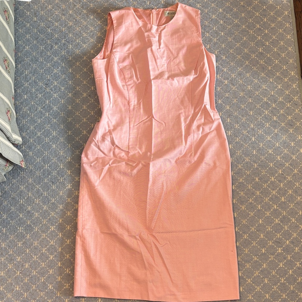 EUC Brooks Brothers Pink Midi Dress Sz 6